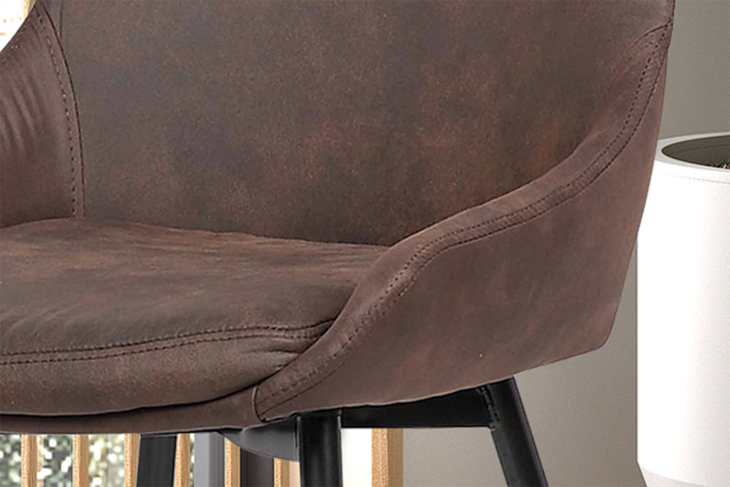 Stoel danora Micro fiber PU Bruin