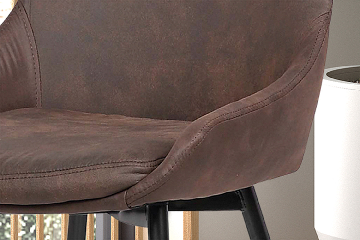 Stoel danora Micro fiber PU Bruin