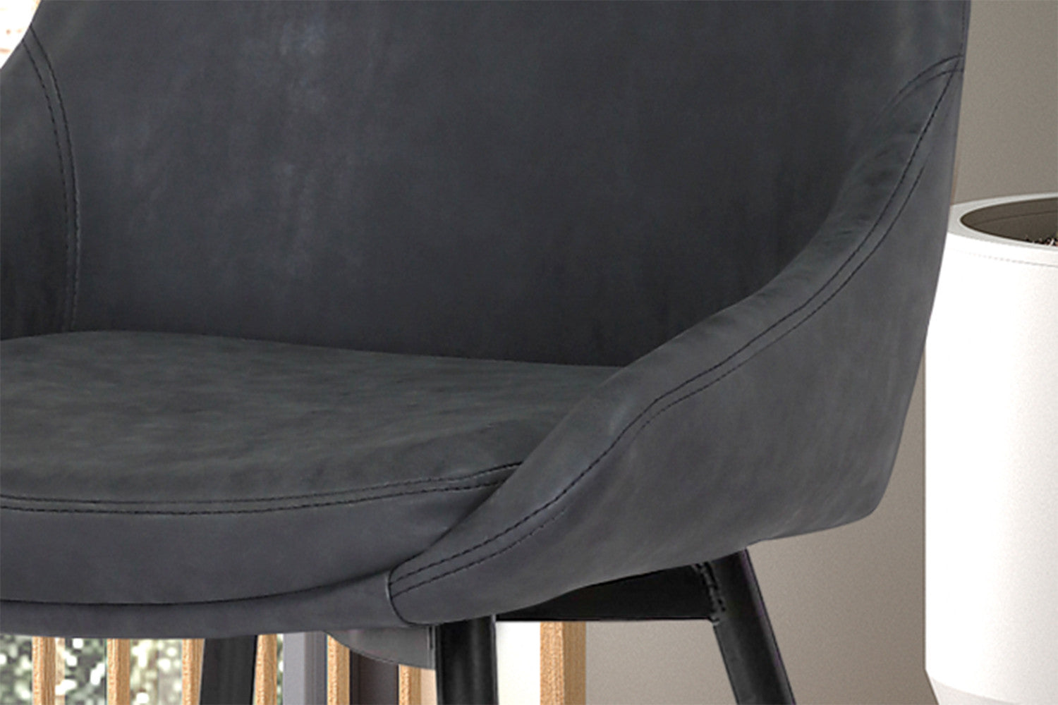 Stoel danora PU Donkergrijs