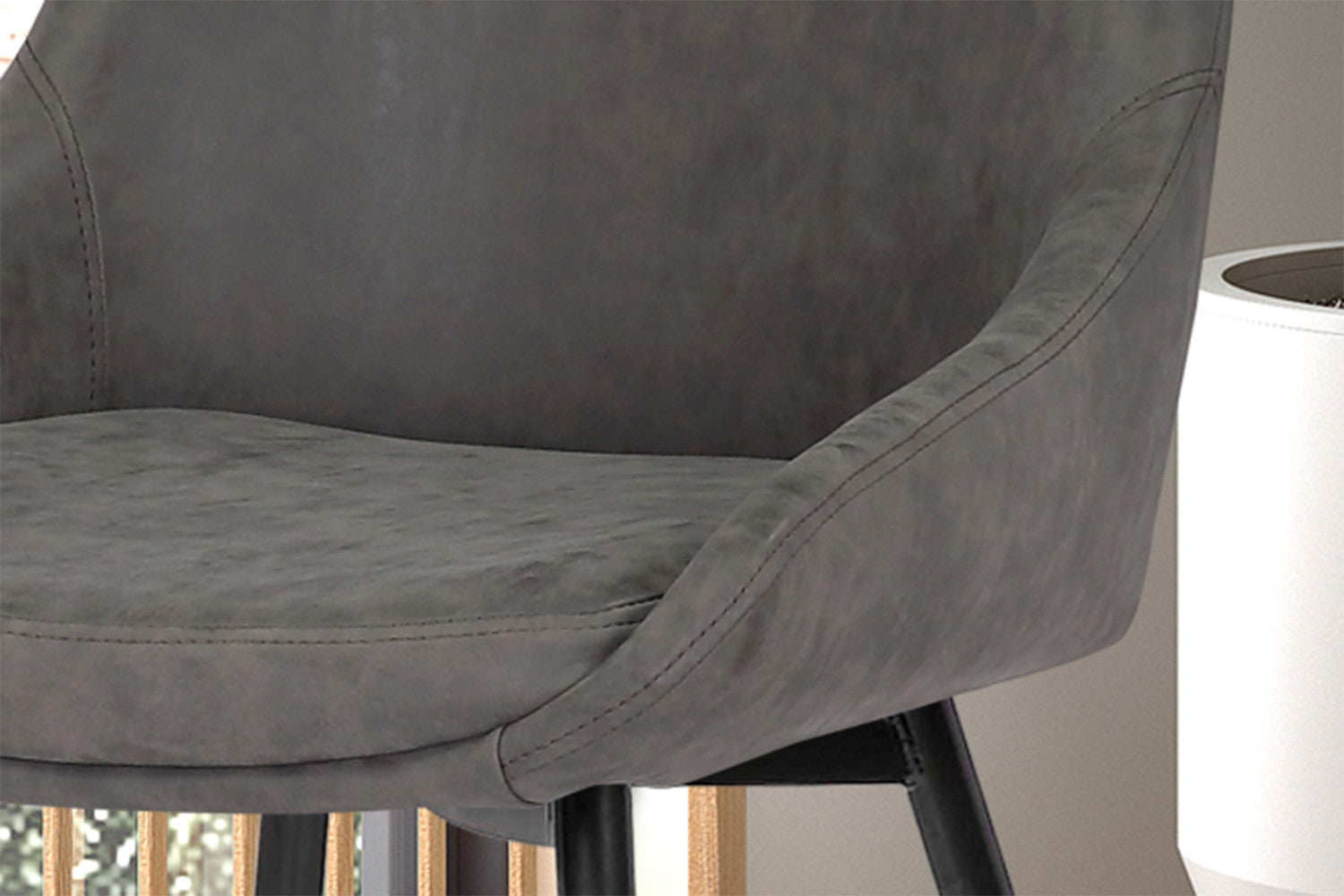 Stoel danora PU Lichtgrijs