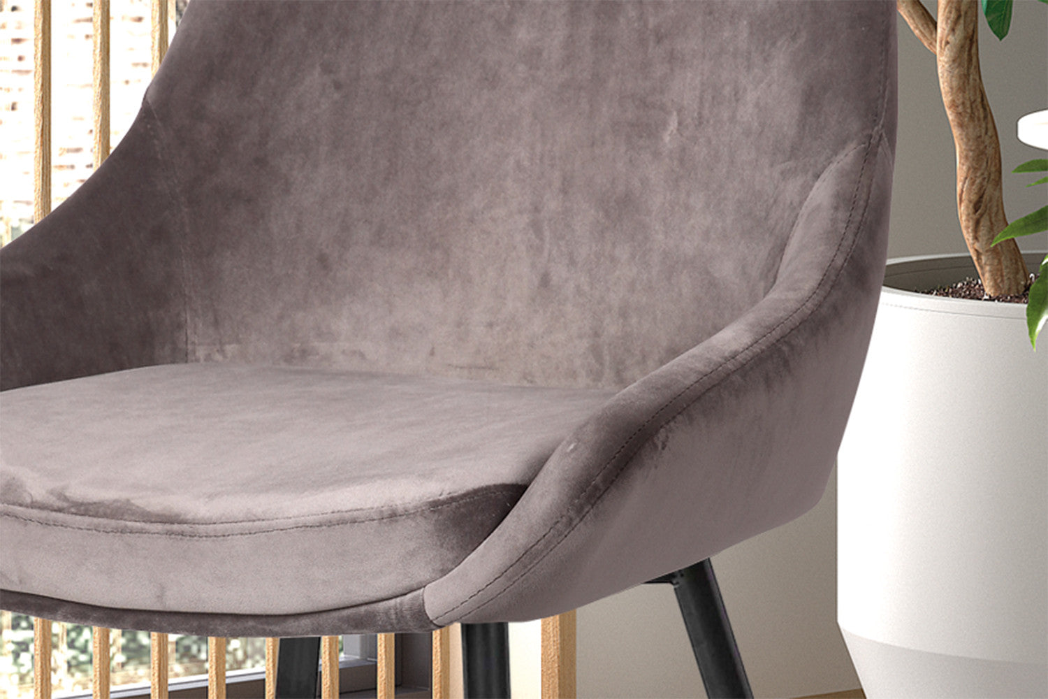 Stoel danora Fluweel Grijs