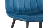 Stoel torvella Fluweel Blauw