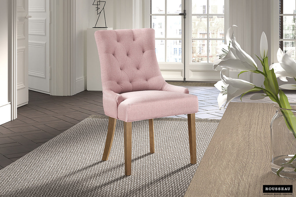Stoel tivian Stof Roze