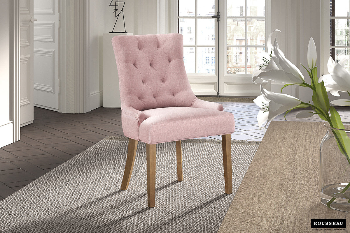 Stoel tivian Stof Roze