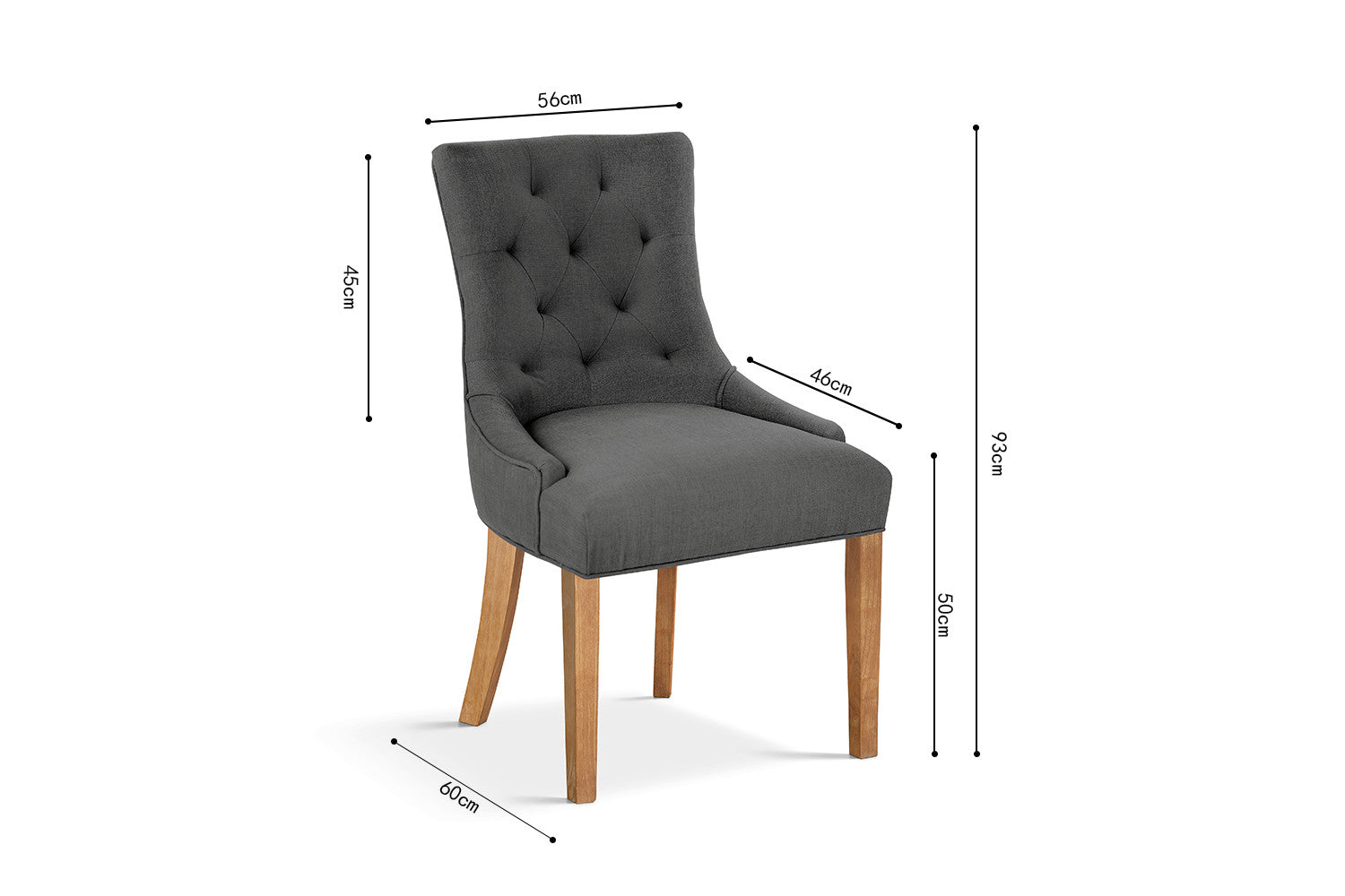 Stoel tivian Stof Antraciet