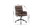 Bureaustoel Miana Stof Fabb Raven 45 Bruin