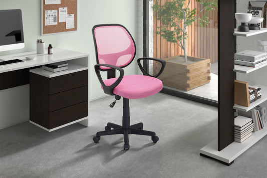 Bureaustoel Hans Mesh Roze