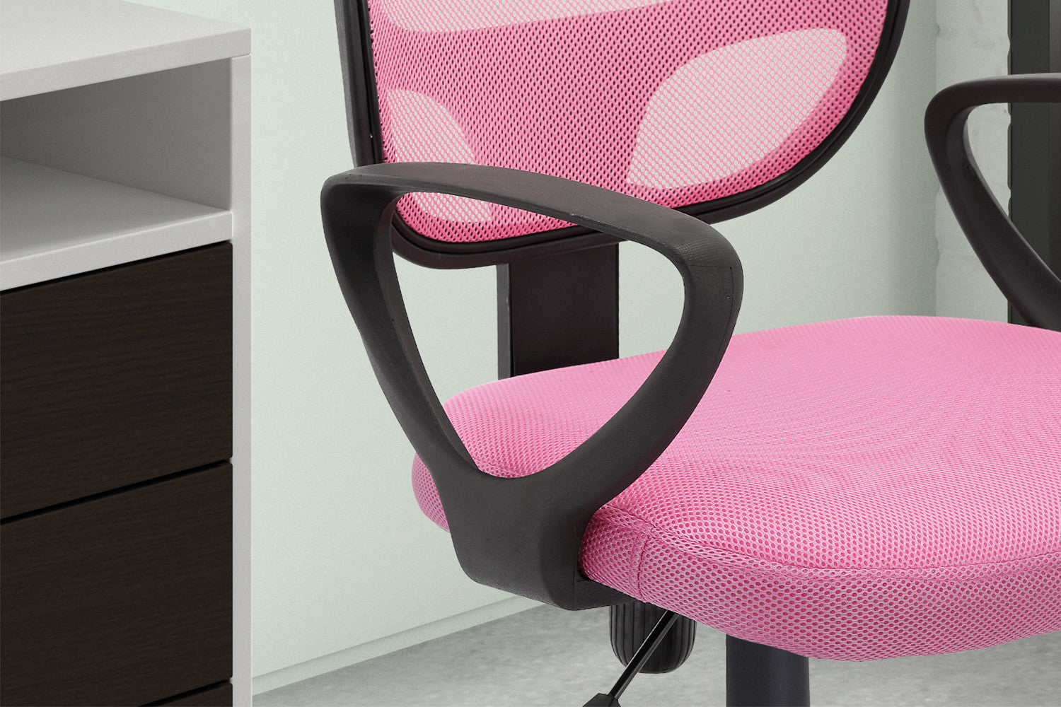 Bureaustoel Hans Mesh Roze