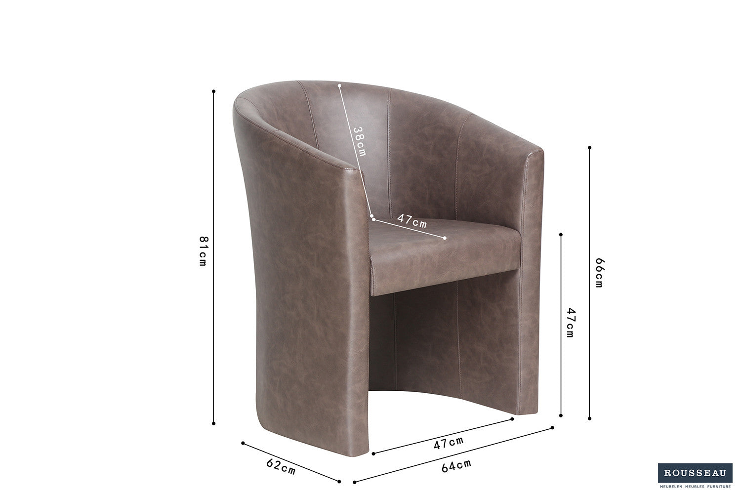 Kuipzeteltje jett Vintage PU Donkerbruin