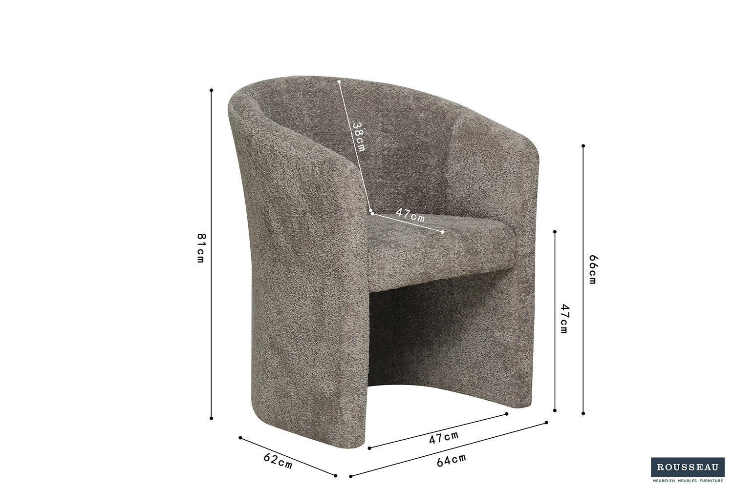 Kuipzeteltje jett Bouclé Bruin