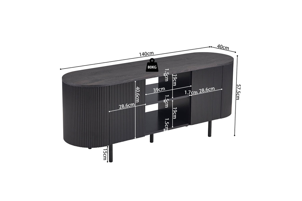 TV meubel cantos 140 cm Decor Donkerbruin