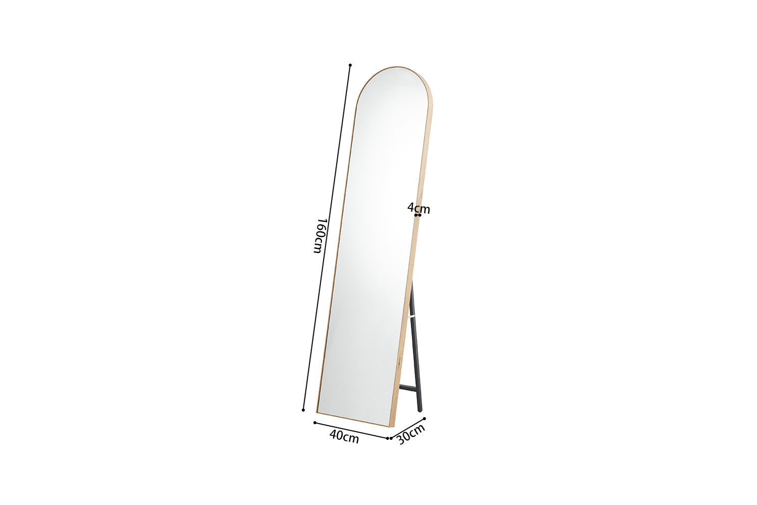 Spiegel Romer 160x40 Oude eik