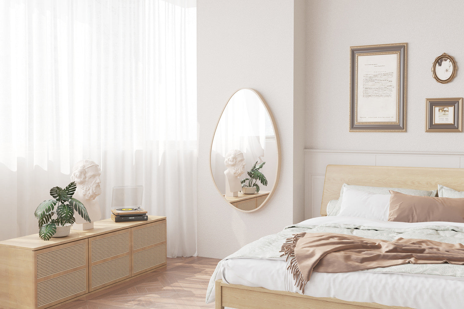 Spiegel Sophie 80x50 Oude eik