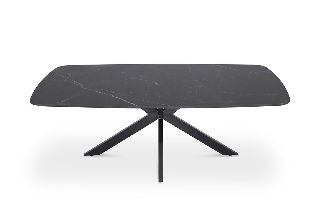 Salontafel Noxen 130 cm Deens Ovaal Steen Zwart