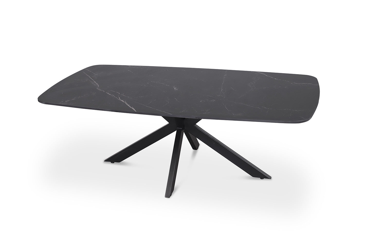 Salontafel Noxen 130 cm Deens Ovaal Steen Zwart