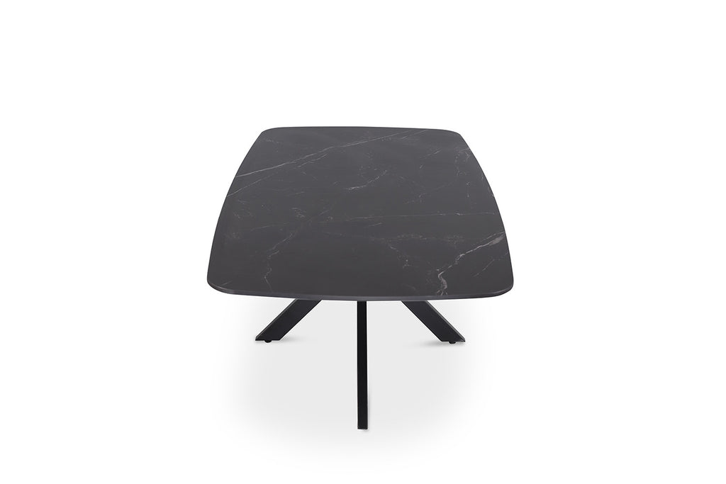 Salontafel Noxen 130 cm Deens Ovaal Steen Zwart