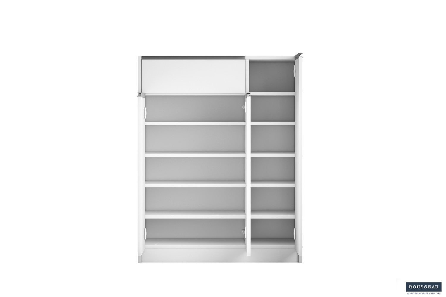 Schoenenkast Lola 3 deuren en 1 lade Wit