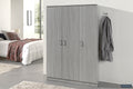 Opbergkast Laura 3 deuren en 4 legplanken Grijze Eik