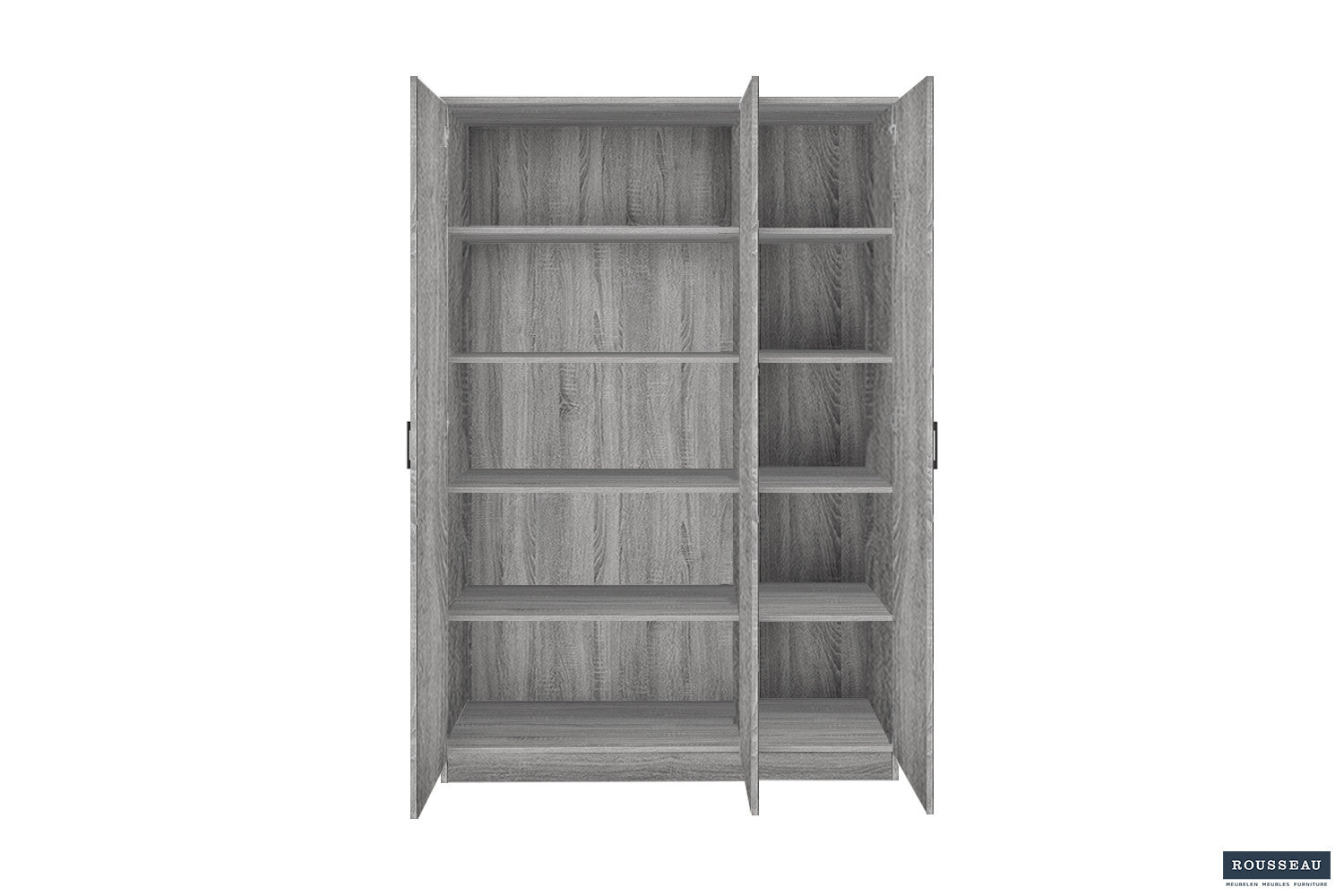 Opbergkast Laura 3 deuren en 4 legplanken Grijze Eik