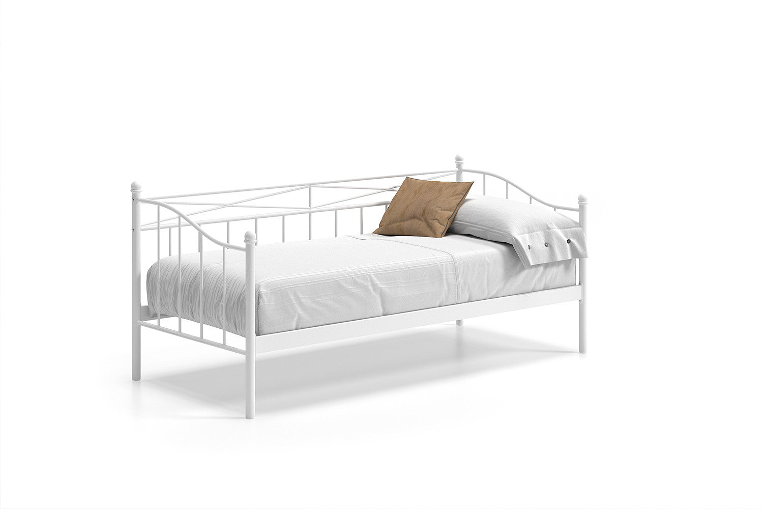 Bed Simone 90x200 met lattenbodem Wit
