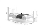 Bed Sandra 90x200 met lattenbodem Wit