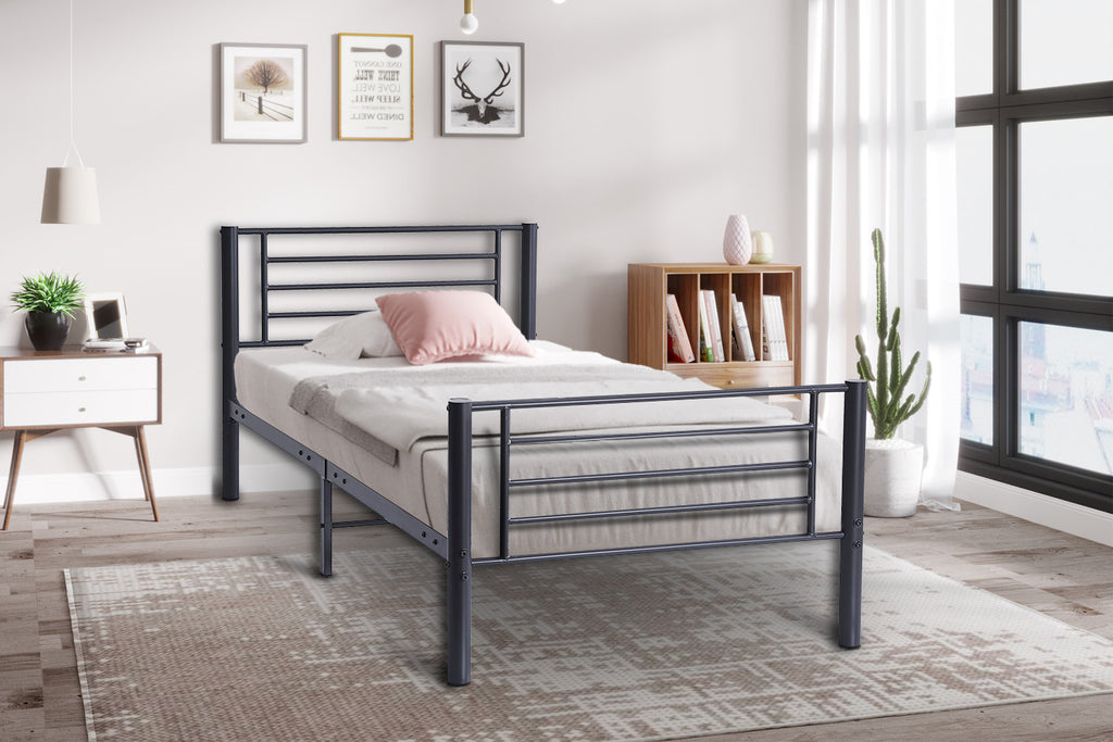 Bed Sola 90x200 Metaal Donkergrijs