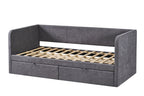 Bed Pamina 90x200 met lattenbodem Stof Grijs