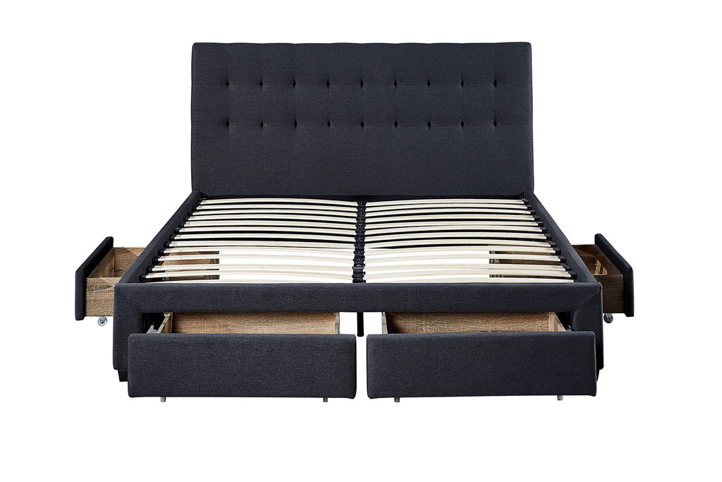 Bed Maurits 160x200 met lattenbodem Grijs