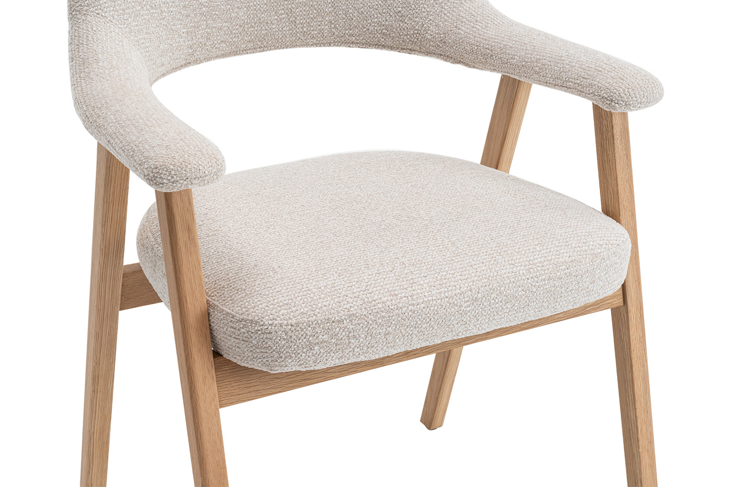 Japandi Eetkamerstoel Elora Eiken Beige