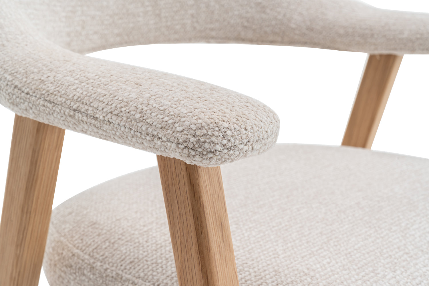 Japandi Eetkamerstoel Elora Eiken Beige