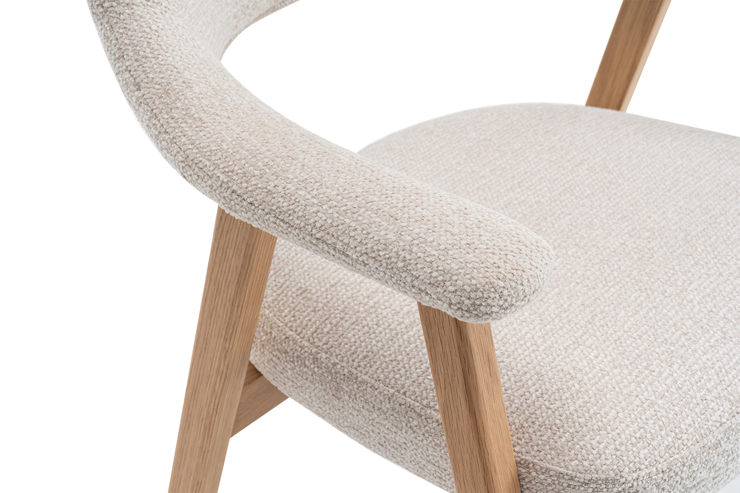 Japandi Eetkamerstoel Elora Eiken Beige