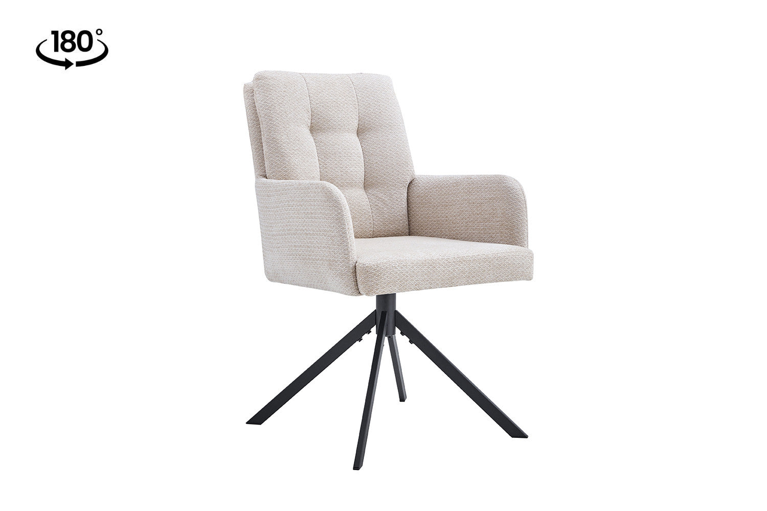 Eetkamerstoel Marvin Draaibaar Beige
