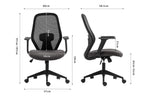 Bureaustoel Ruud Mesh Zwart/Grijs