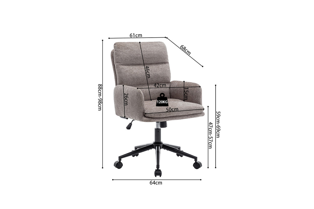 Bureaustoel Miana Stof Fabb Raven 30 Zand