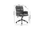 Bureaustoel Miana Stof Fabb Raven 13 Donkergrijs