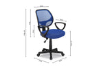 Bureaustoel Hans Mesh Blauw