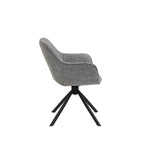 Stoel Sofie met arm silver