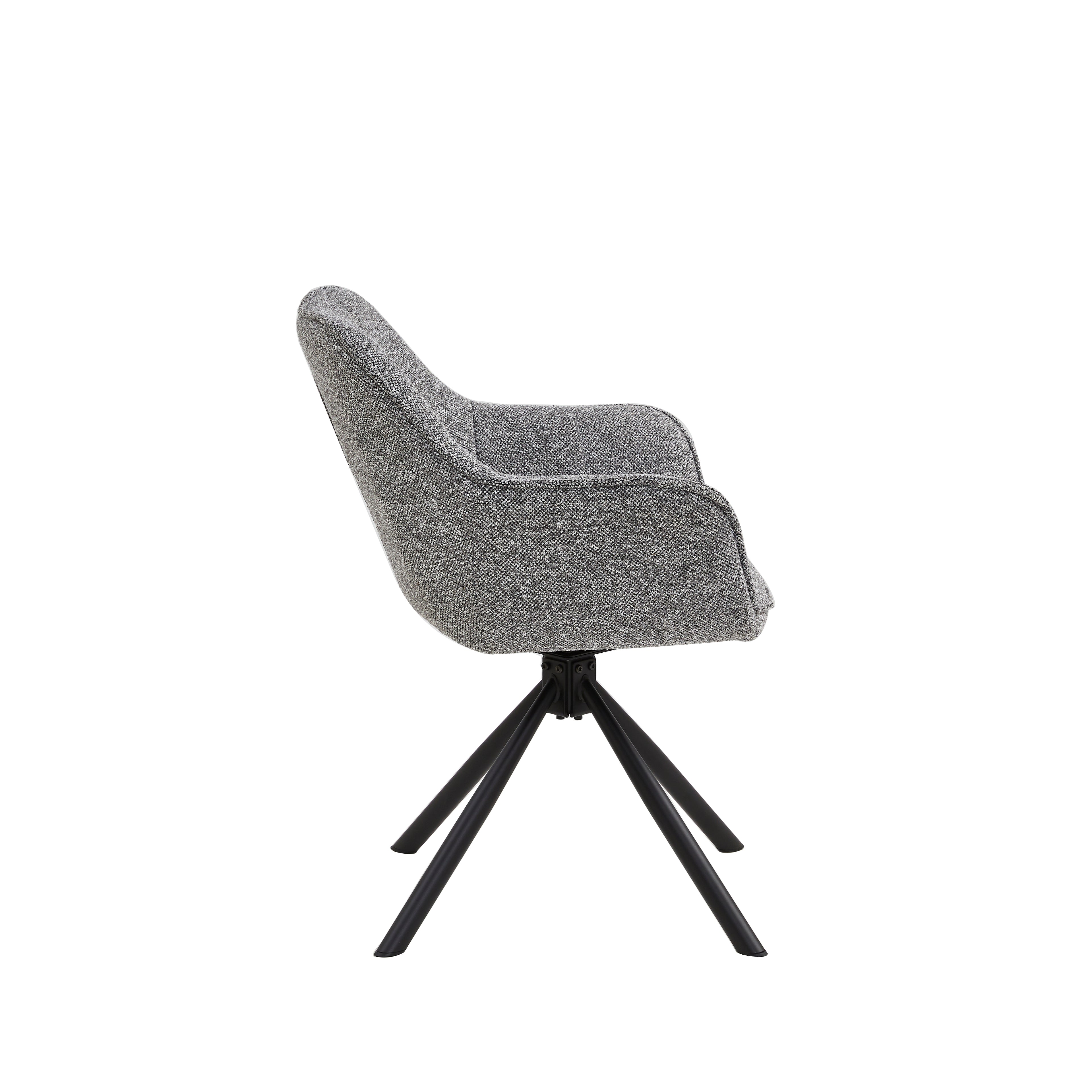 Stoel Sofie met arm silver