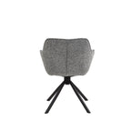 Stoel Sofie met arm silver