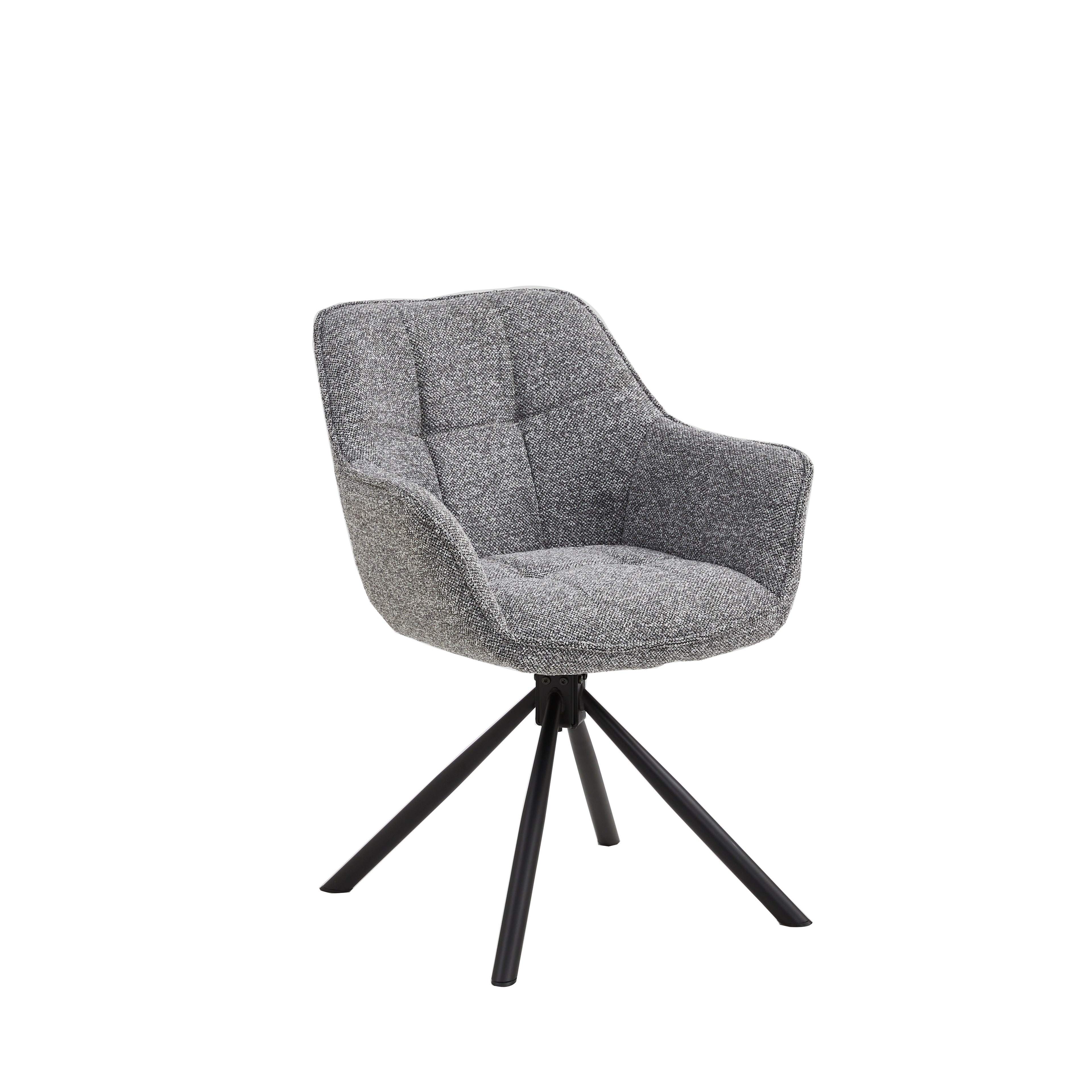 Stoel Sofie met arm silver