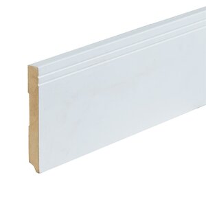 Folieplint plint 120x15 - Milaan wit RAL 9010