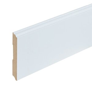 Folieplint plint 120x15 - Praag wit RAL 9010