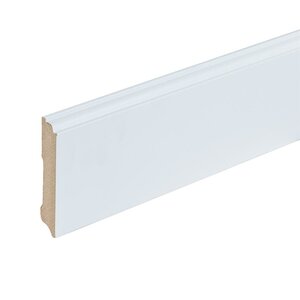 Folieplint plint 90x15 - Praag wit RAL 9010