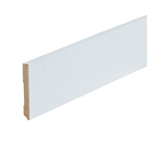 Gegronde plint 120x12 - Amsterdam wit