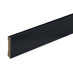 Gelakte plint 70x12 - Amsterdam zwart RAL 9005
