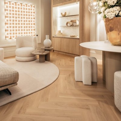 The Art of Living Premier Dark Natural Dryback Visgraat PVC vloer - Onbehandelde uitstraling - 2.5/0.55 x 153 x 765mm - 2.81m2